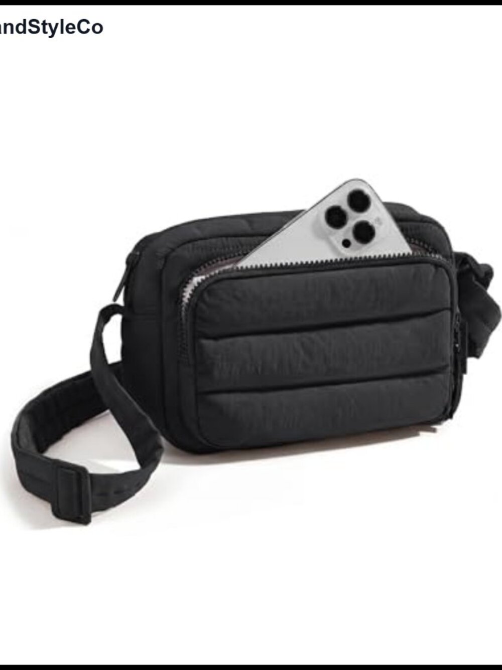 Puffer Crossbody Bag for Women RFID Blocking Nylon Small Purse with Wallet Slots